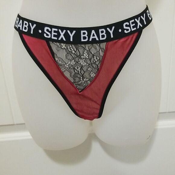 Sexy Baby Printed  Red Bra / Lingerie set size Medium - Picture 7 of 11